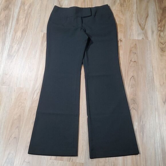 💜Vintage Express Black Editor Wide Waistband Pants Size 4 - Picture 1 of 7